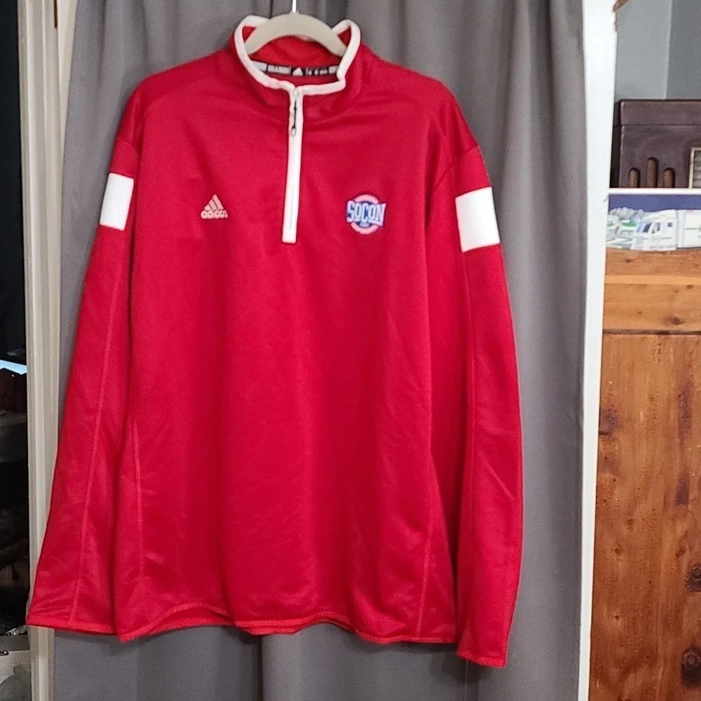 NWT Adidas SOCON Southern Conference Mens 1/4 Zip Shirt Jacket Climalite Sz‎ XL